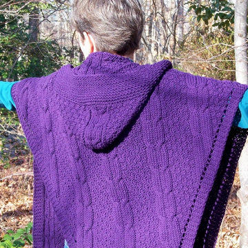 Plum Perfect Cabled Cape