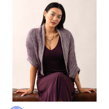 Peach Blossom Cardigan in Berroco Vintage DK and Aerial Degrade - Downloadable PDF
