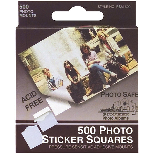 Pioneer Photo Sticker Squares .5" 500/Pkg - White
