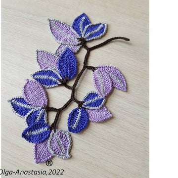 Branch with blue leaves
