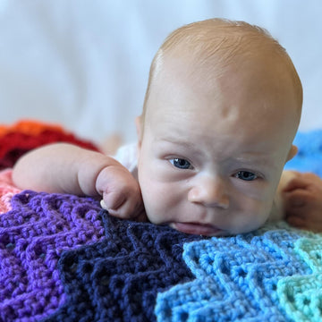 Rainbow Baby Ripple Baby Blanket