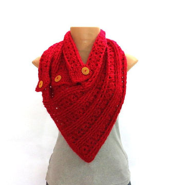 Ribbed buttoned scarf