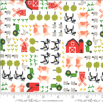 Moda Fabrics On The Farm - Cream Old MacDonald