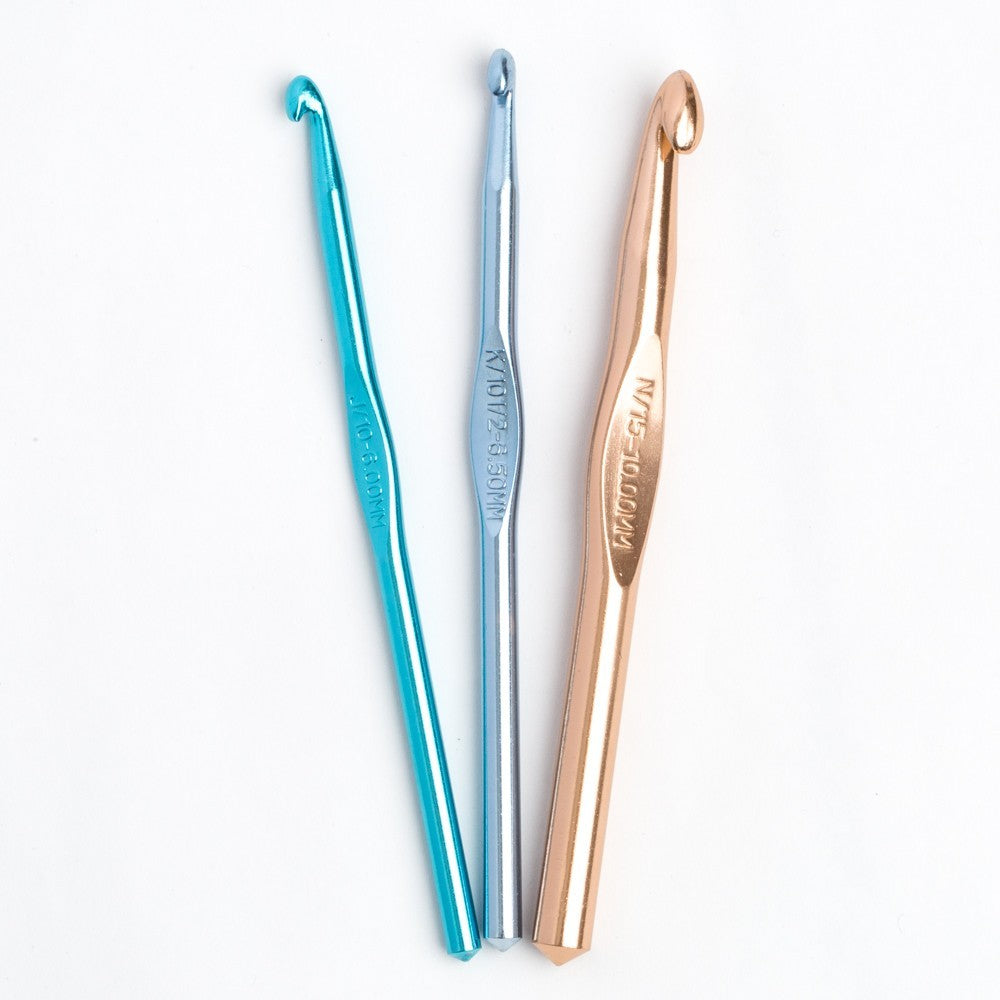 Boye Aluminum Crochet Hook Set - Sizes J10 to N15