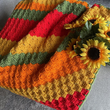 Fall Stripes C2C Afghan