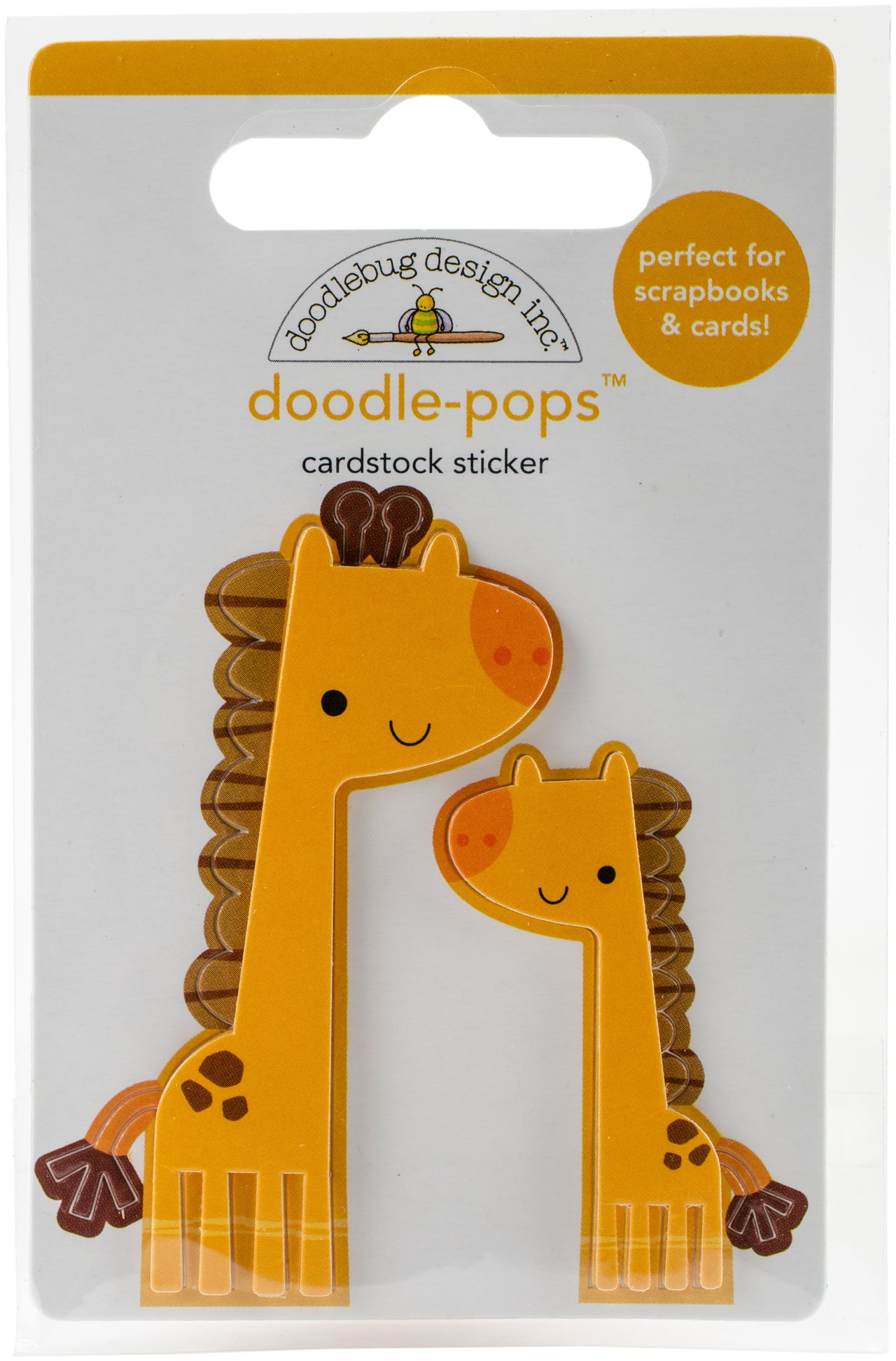 Doodlebug Doodle-Pops 3D Stickers - At The Zoo Jenny & Jojo Giraffe