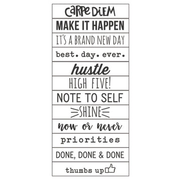 Carpe Diem Planner Essentials Rotary Stamp - Make It Happen, 12 Designs