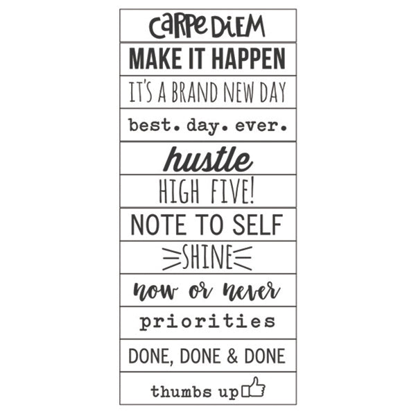 Carpe Diem Planner Essentials Rotary Stamp - Make It Happen, 12 Designs