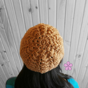 "Cascade" lacy beanie _ C26