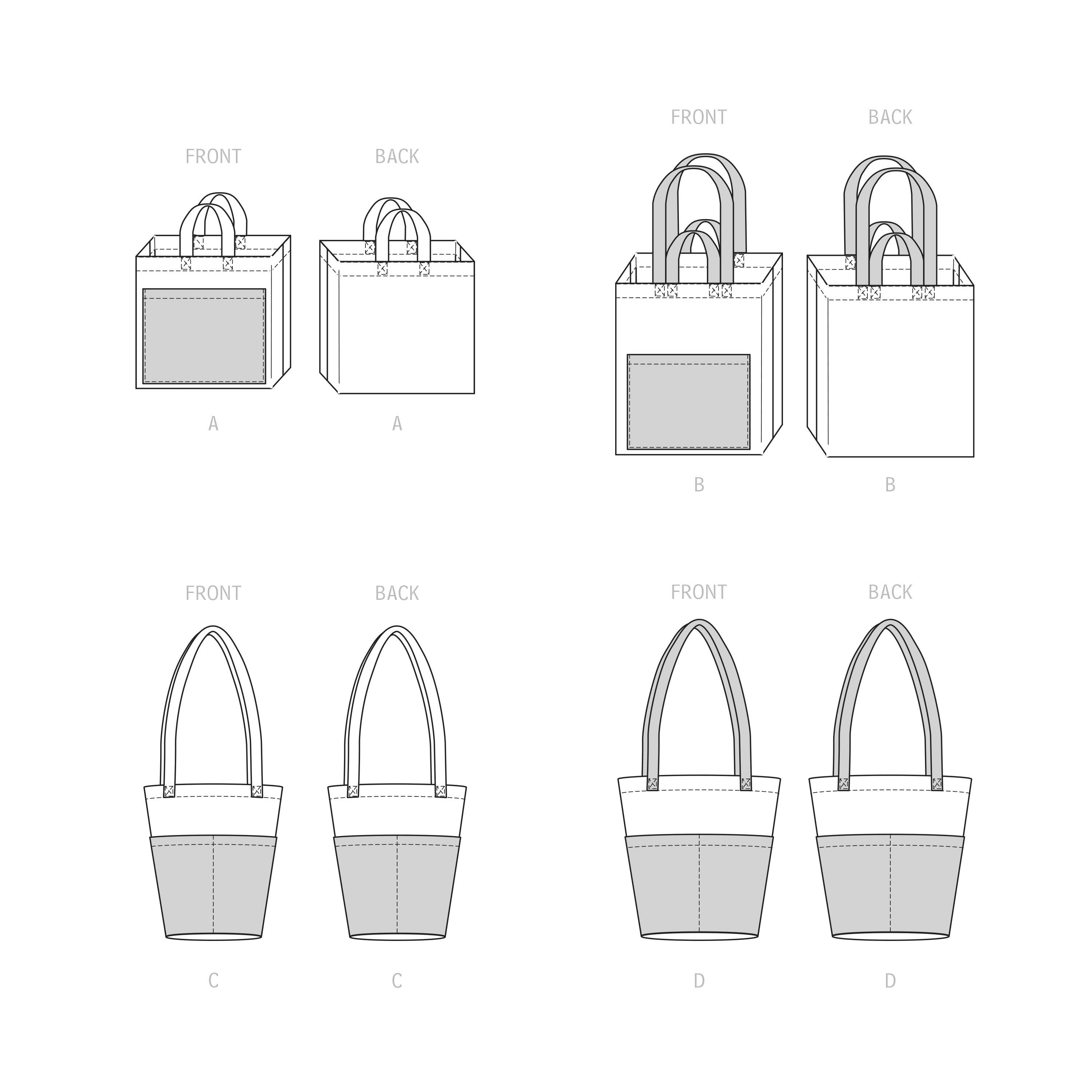 Simplicity Shopping Bags S9517 - Paper Pattern, Size OS (One Size Only)