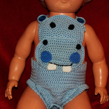 Hippo Rompers and cardigan set