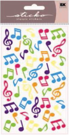 Sticko Dimensional Stickers - Music Notes