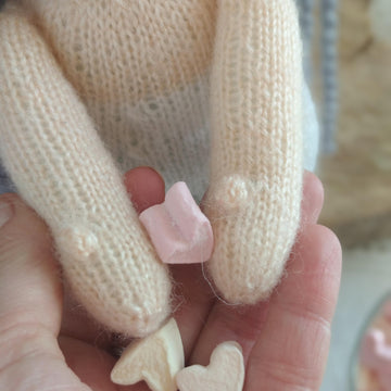 Doll Knitting Pattern - Knitted Doll Marshmallow