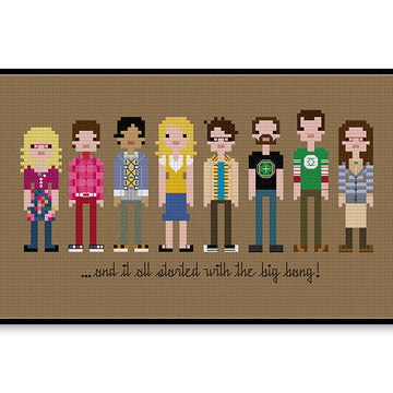 The Big Bang Theory - PDF Cross Stitch Pattern