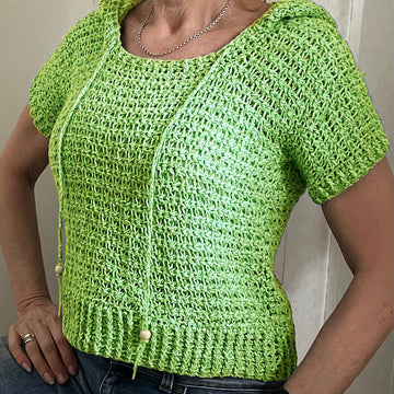 EZ BREEZY SUMMER HOODY,Pattern English USA & DUTCH