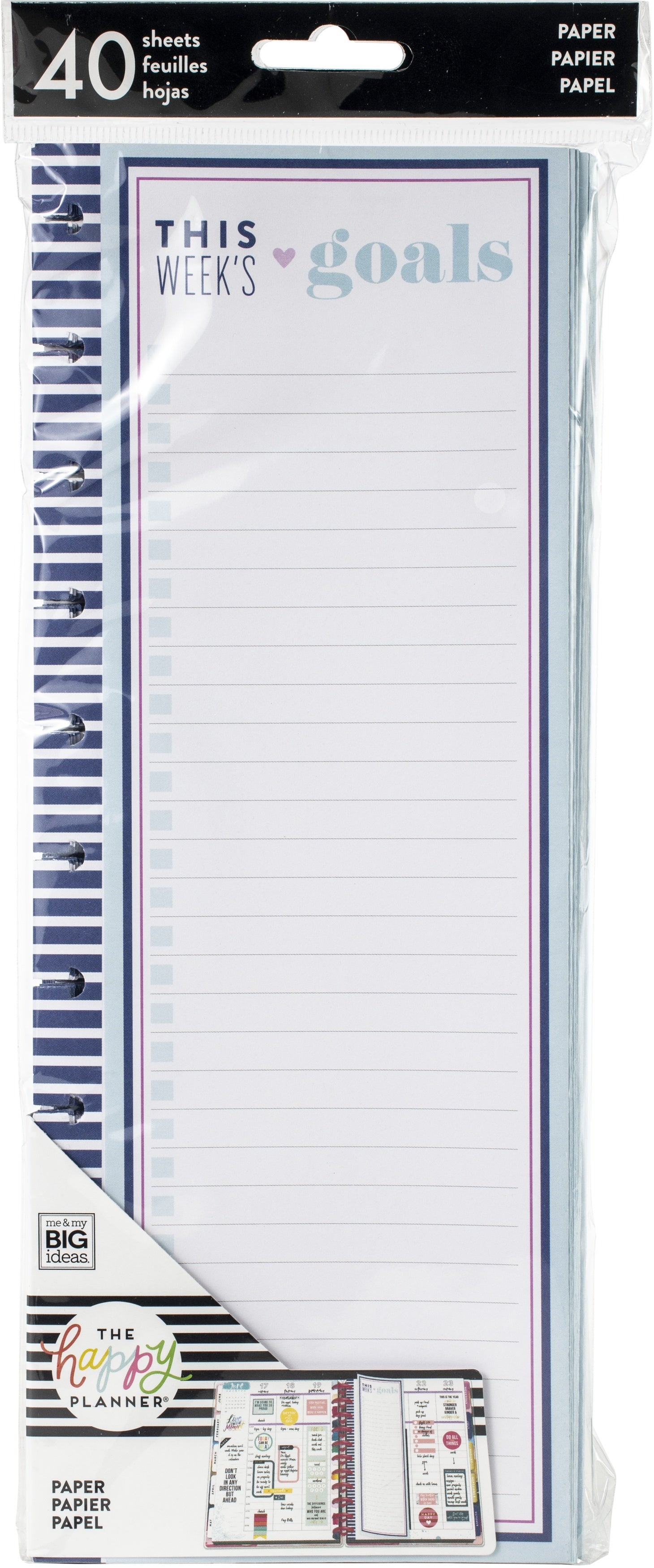 Happy Planner Big Folded Fill Paper 40/Pkg - This Weeks Goals