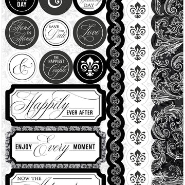 American Crafts Tuxedos & Tiaras Cardstock Stickers 6"X12" - 622339