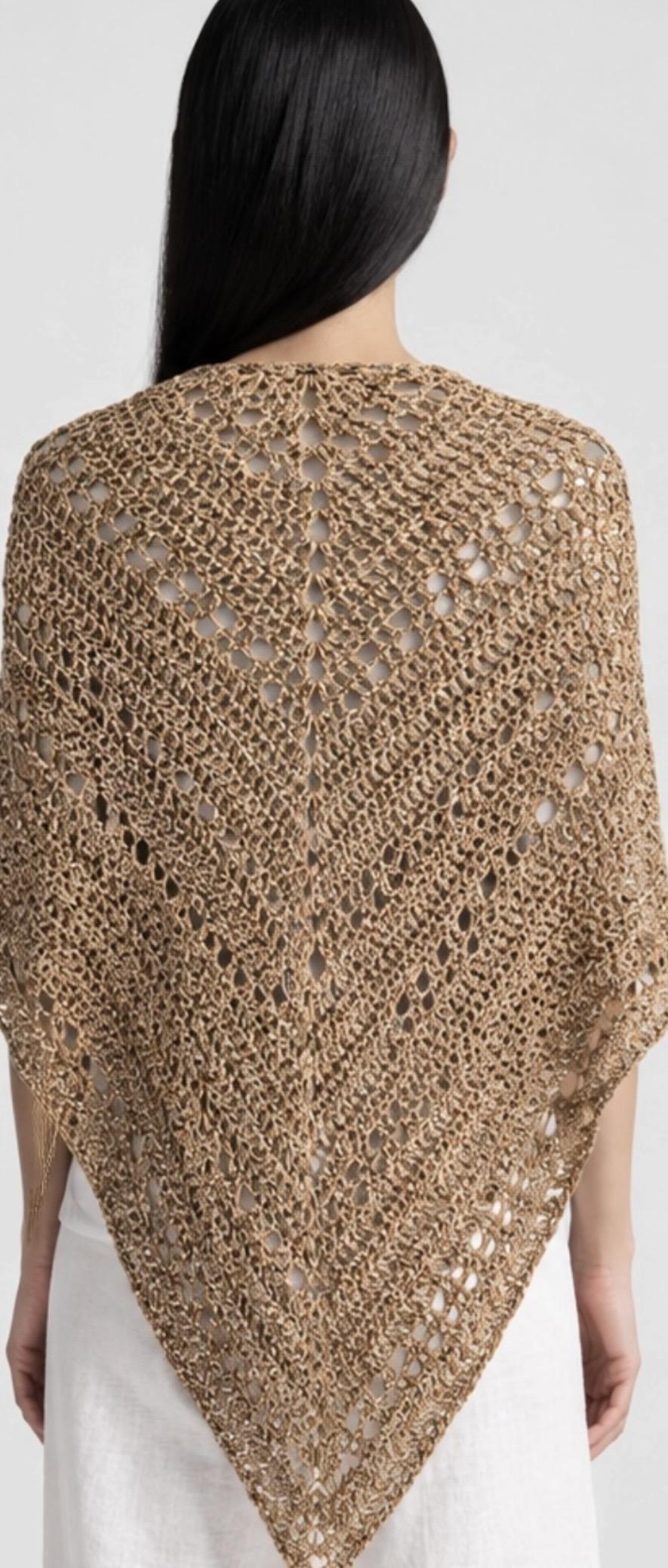 Golden Crochet Shawl