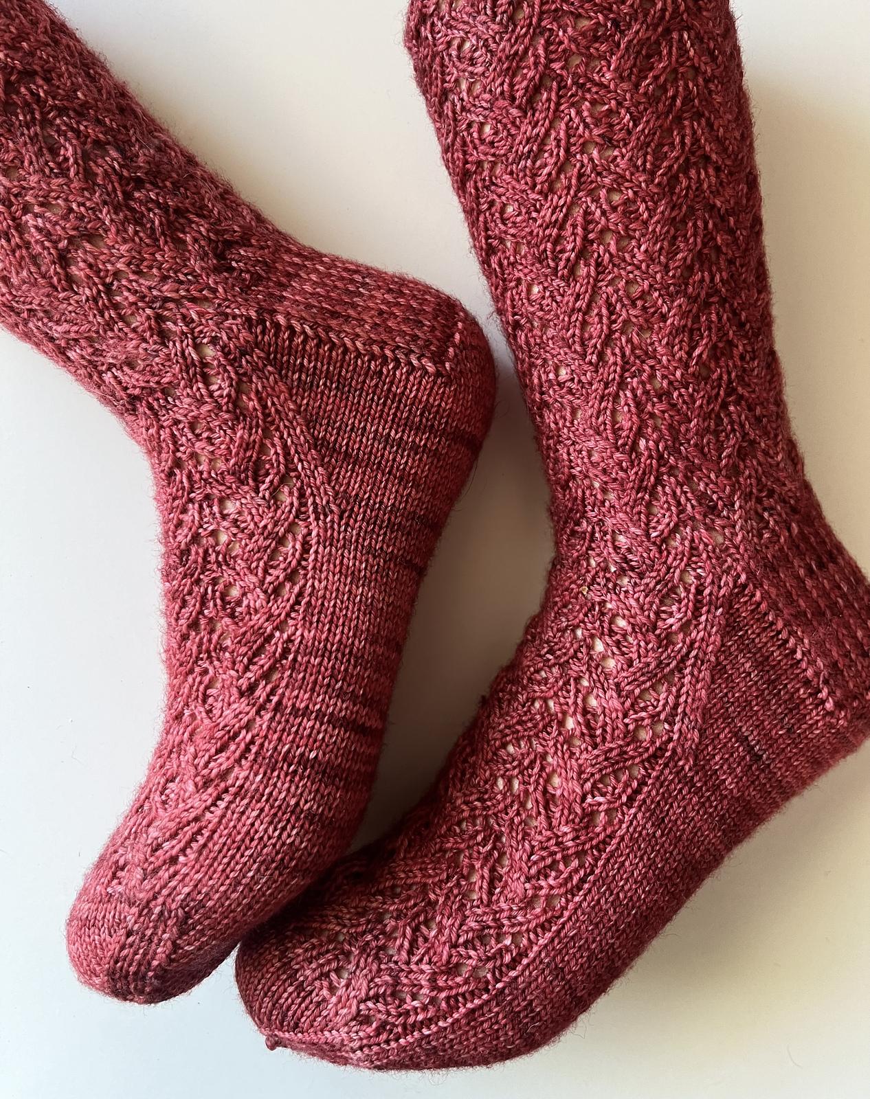 Flowering Quince Socks