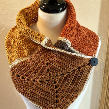 Colorful Button Cowl Crochet Pattern