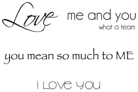 Kaisercraft Mini Clear Stamps 2.25"X3" - Love Words
