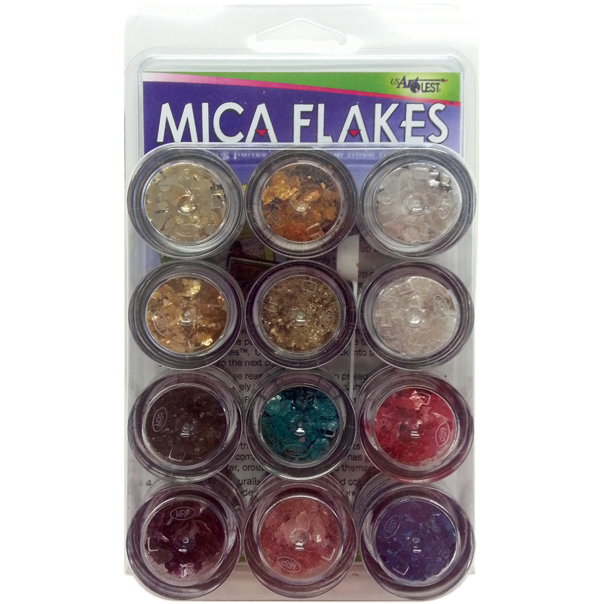 US Artquest Mica Flakes 3g 12/Pkg - 396228