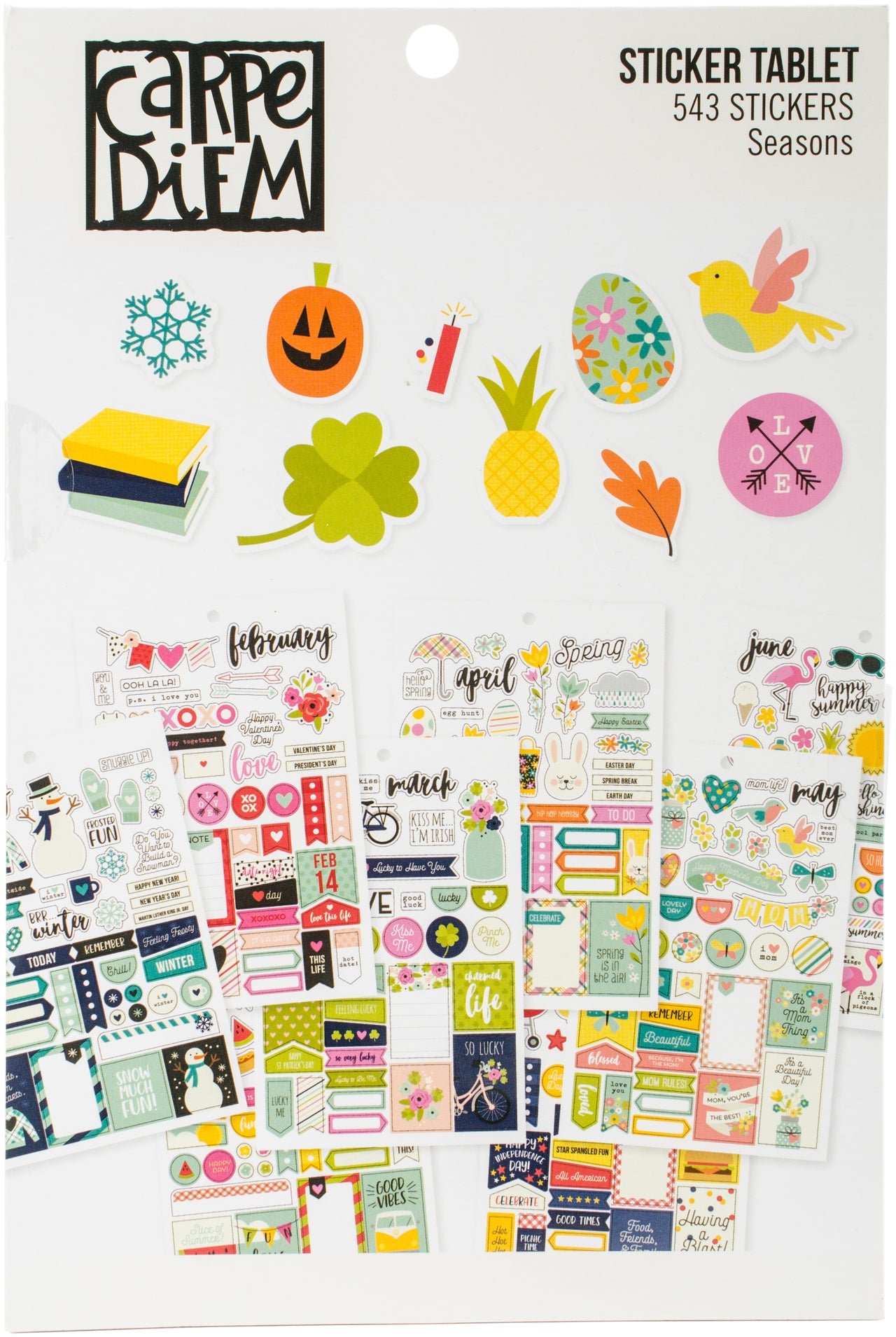 Carpe Diem Planner Essentials A5 Stickers 12/Pkg - Seasons, 543 Stickers
