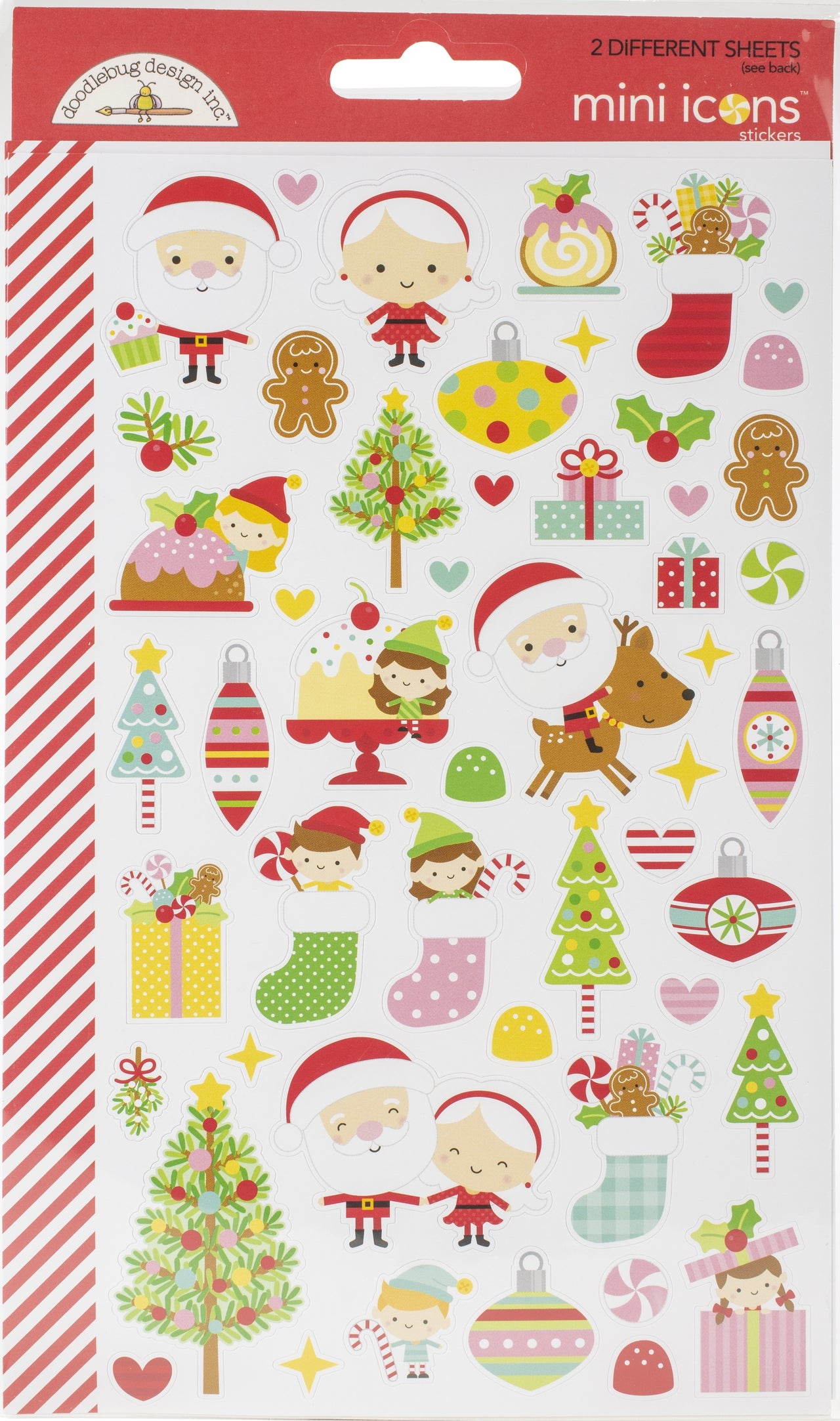 Doodlebug Dooblebug Mini Cardstock Stickers 2/Pkg - Christmas Magic Icons