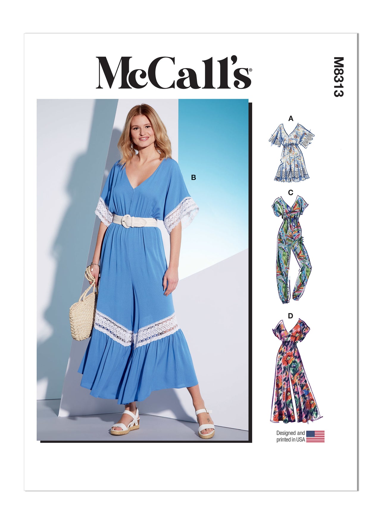 McCall's Misses' Romper and Jumpsuits M8313 - Sewing Pattern