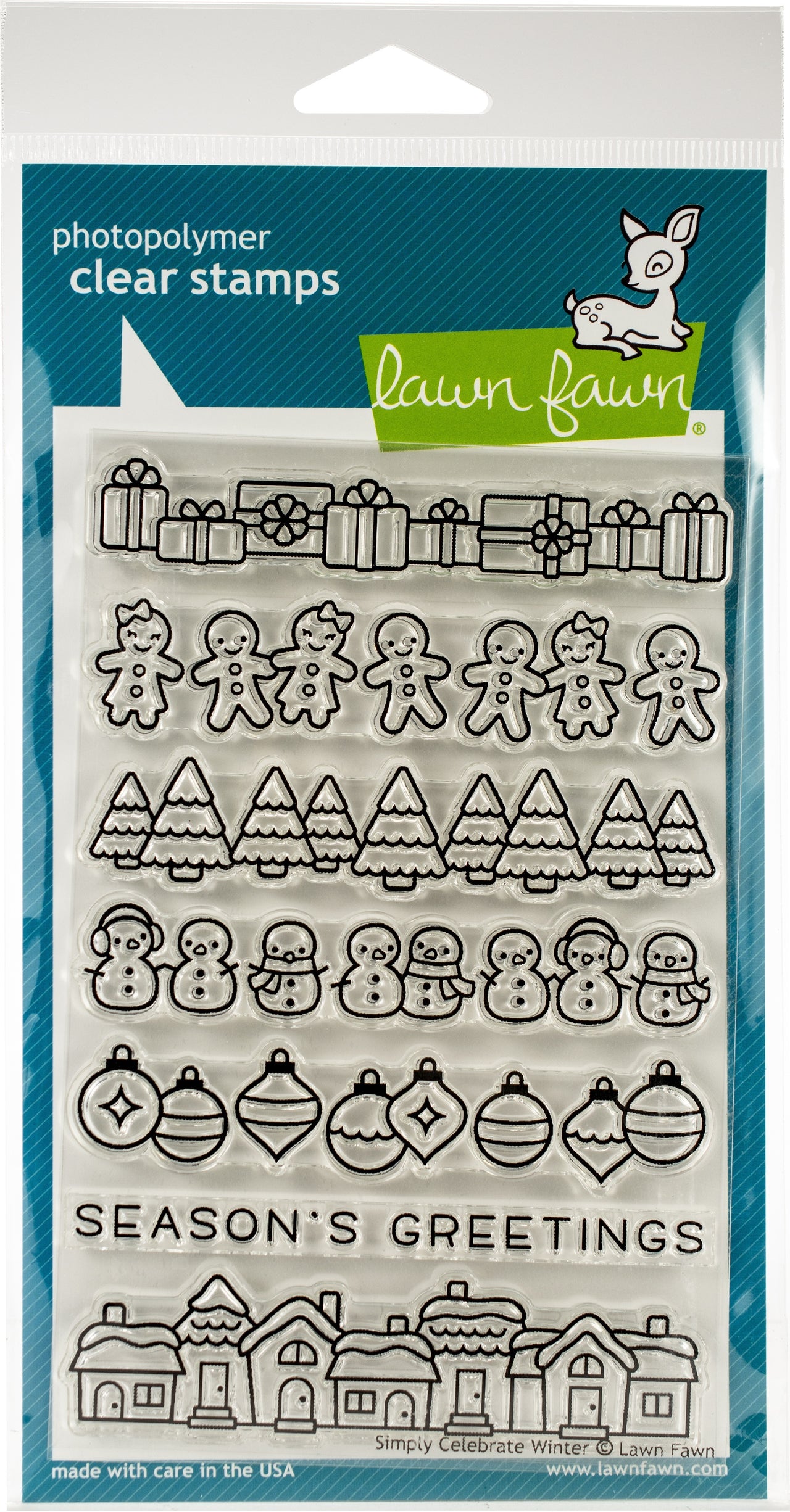 Lawn Fawn Clear Stamps 4"X6" - Simply Celebrate Winter