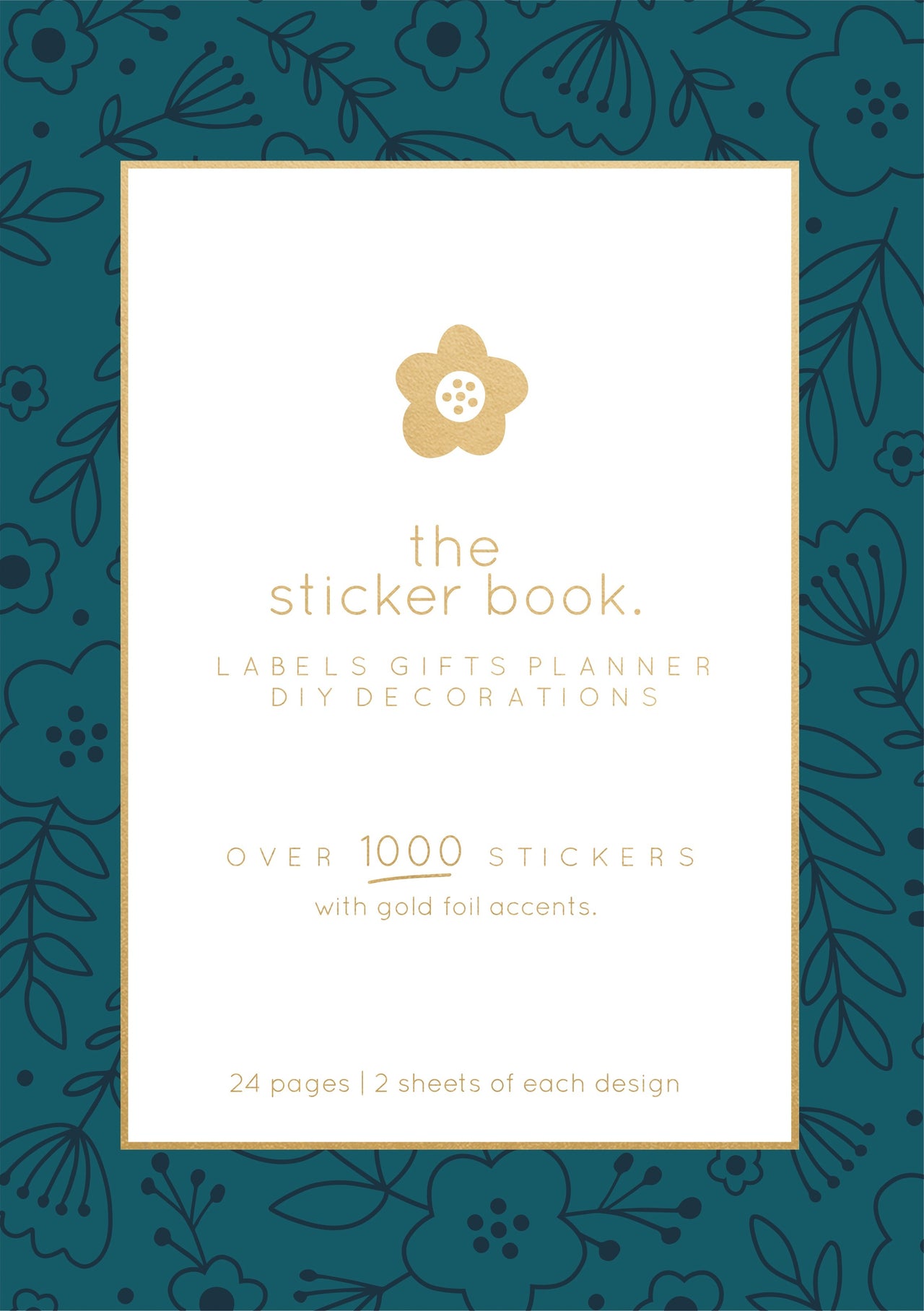 Kaisercraft Kaiser Style Sticker Book 6"X8" - Rosy W/Gold Foil Accents; 1,000+