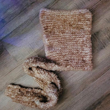 Faux Fur Bonnet with Scarf