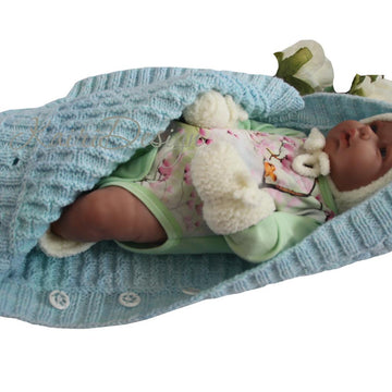 Baby doll sleeping bag blue