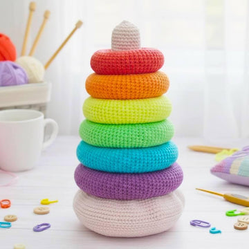 Rainbow stacking rings