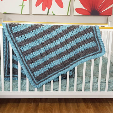Stripes & Ruffles Baby Blanket