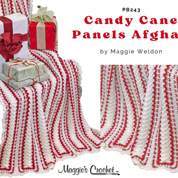 Candy Cane Panels Afghan Crochet Pattern