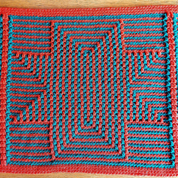 Stars & Stripes Mosaic Crochet Table Runner