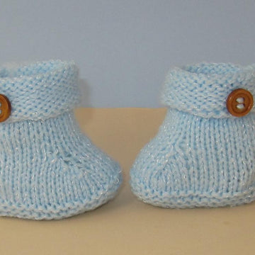 Easy Baby Roll Top 1 Button Booties