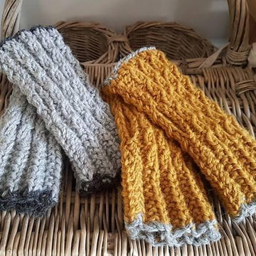 Mock Cable Wrist Warmers