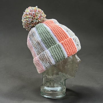 Scrap Yarn Beanie Hat