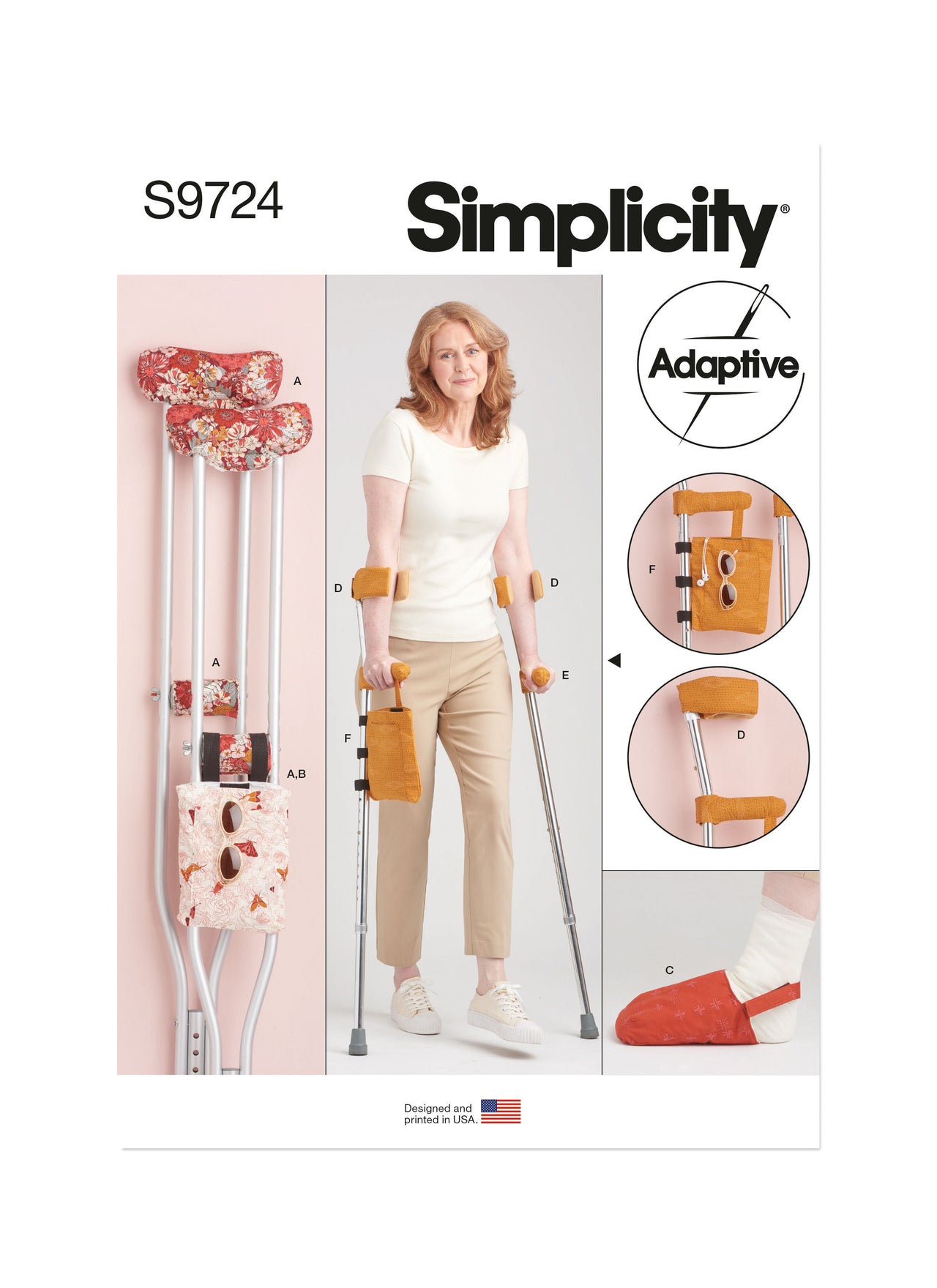 Simplicity Crutch Pads, Bag and Toe Cover S9724 - Sewing Pattern