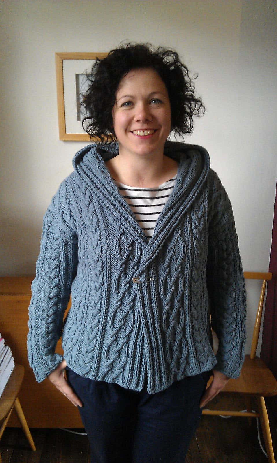 Cable cardigan