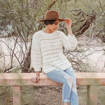 Crochet Spring Sweater - Honeysuckle Sweater