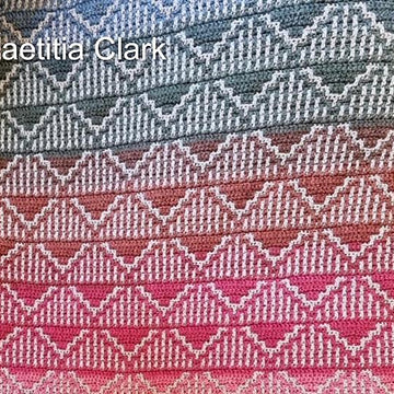 Inverter Mosaic Crochet Blanket