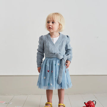 " Florentina Wrap Cardigan " - Cardigan Knitting Pattern For Girls in MillaMia Naturally Soft Merino by MillaMia