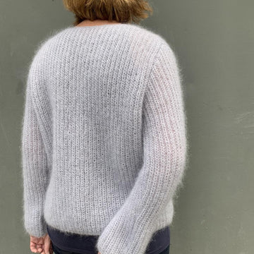 Strickanleitung Strickjacke Mohair-Strickjacke in Halbpatent, Cardigan