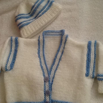 Blue trimed Little cardigan