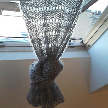 Waffle stitch scarf
