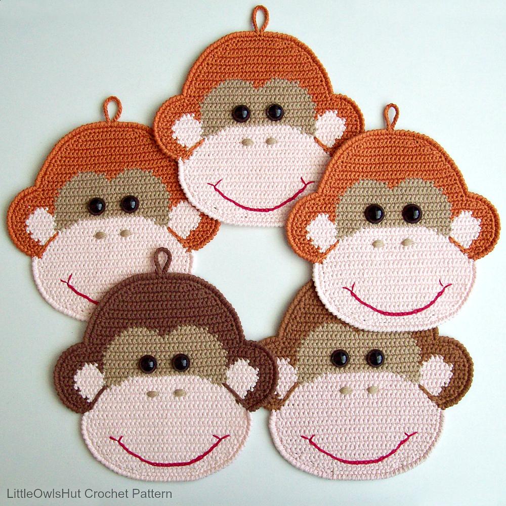 080 Monkey potholder or decor