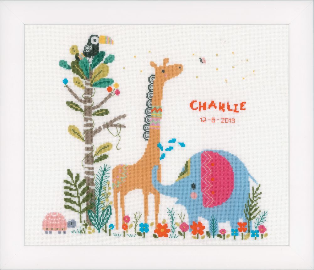 Vervaco Counted Cross Stitch Kit Jungle Animal Party Cross Stitch Kit